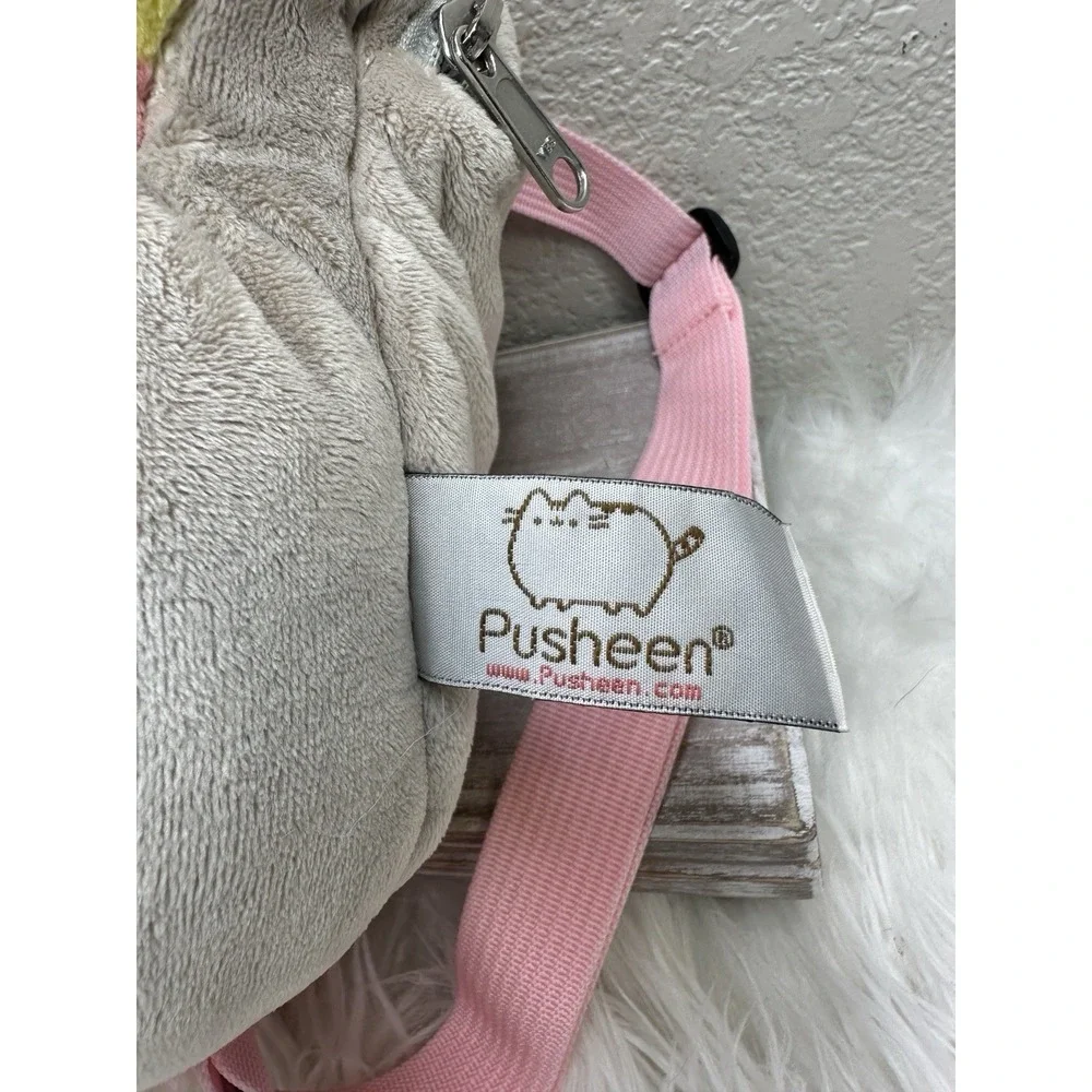 $44 🌙 GUND Pusheenicorn Pusheen‎ Cat Unicorn Plush Backpack 13